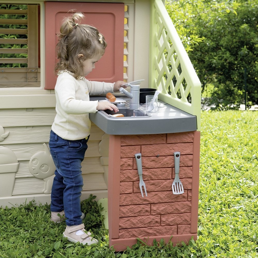 SMOBY Casuta pentru copii Life Nature cu bucatarie