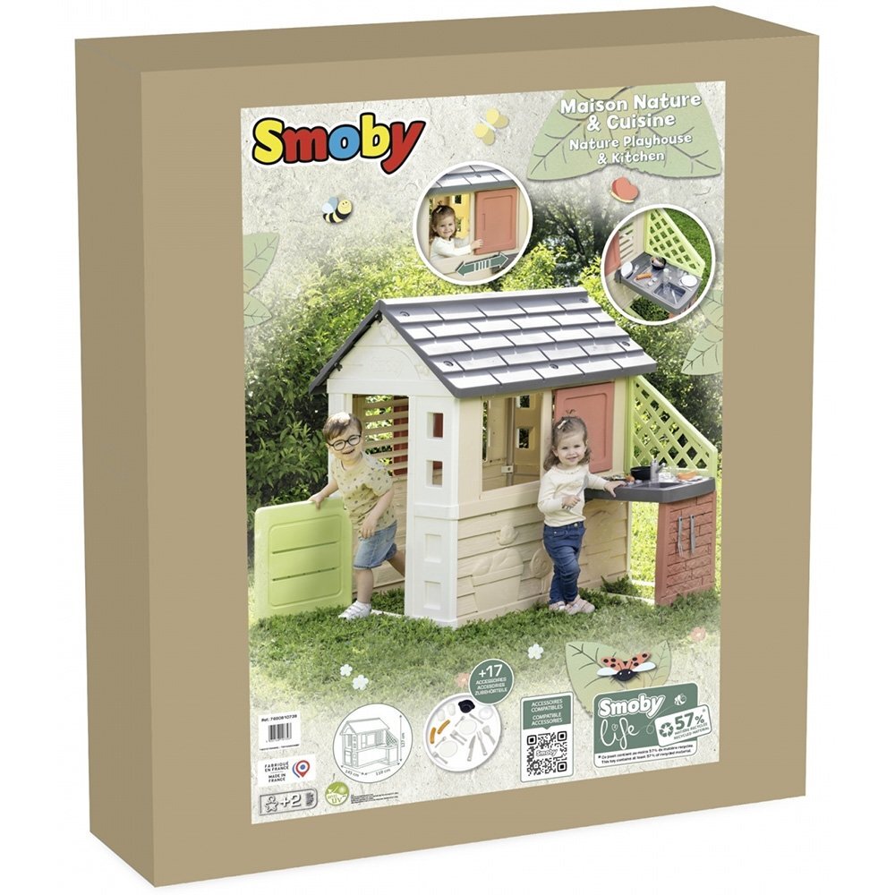 SMOBY Casuta pentru copii Life Nature cu bucatarie
