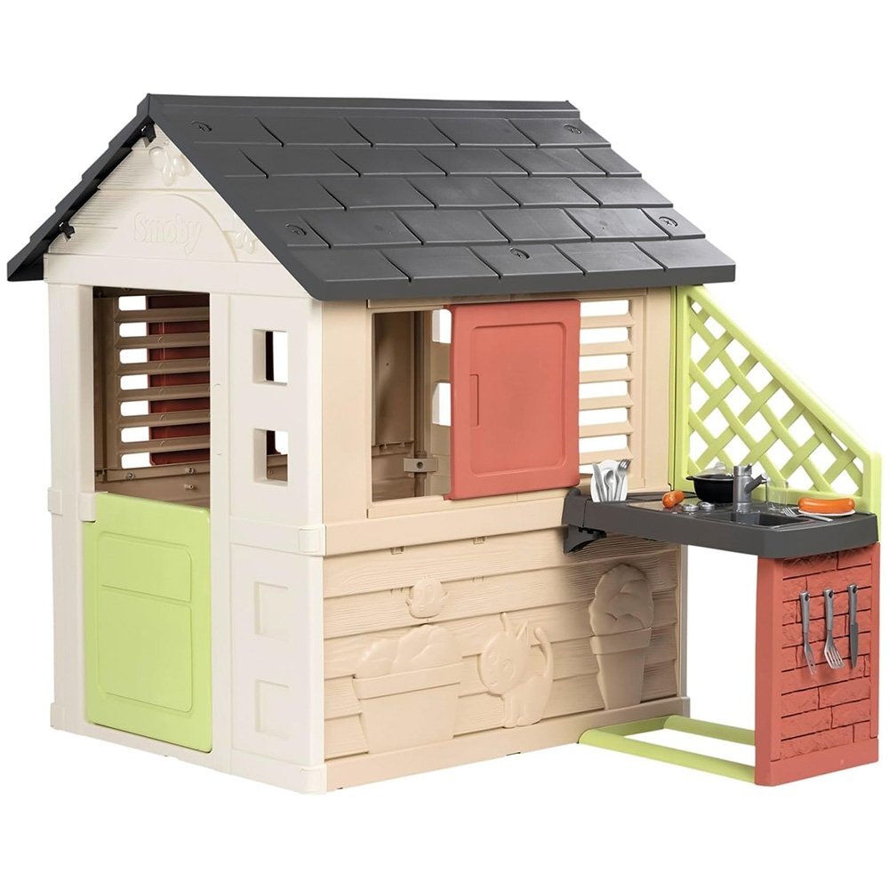 SMOBY Casuta pentru copii Life Nature cu bucatarie