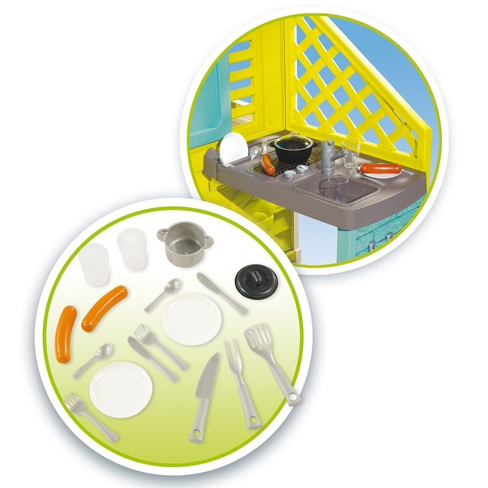 SMOBY Casuta pentru copii Pretty cu bucatarie si 17 accesorii