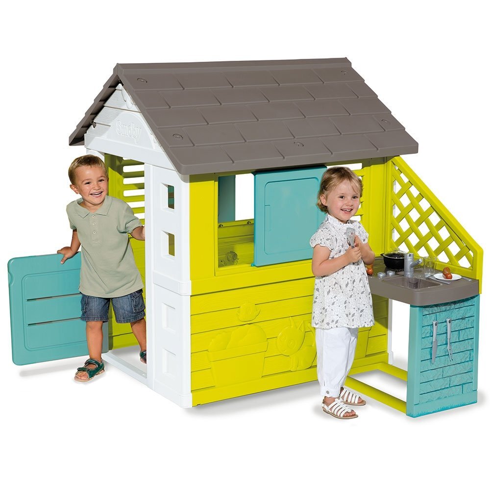 SMOBY Casuta pentru copii Pretty cu bucatarie si 17 accesorii
