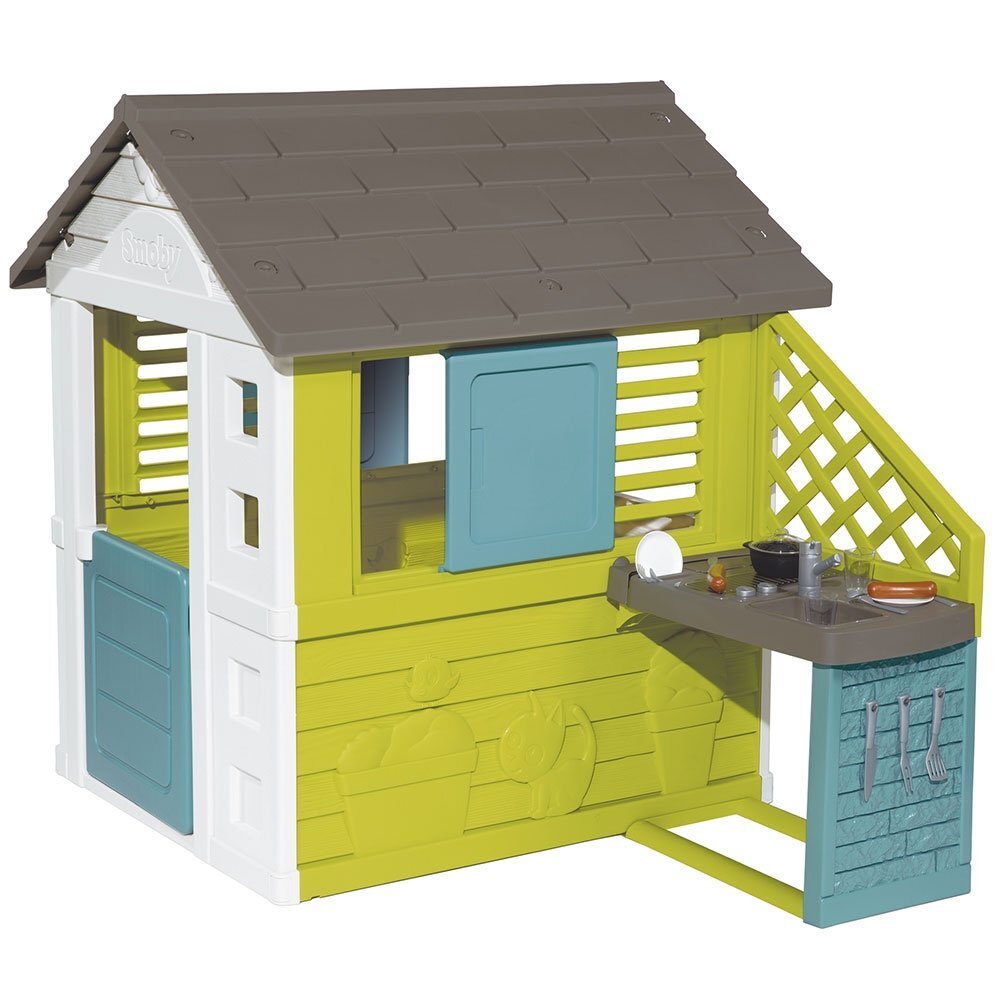 SMOBY Casuta pentru copii Pretty cu bucatarie si 17 accesorii