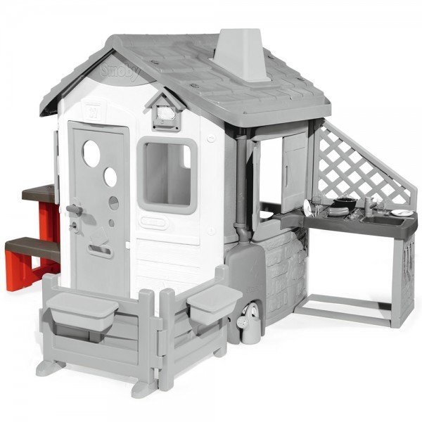 SMOBY Masa de picnic cu doua banci pentru casuta Jura Lodge