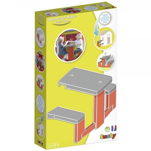 SMOBY Masa de picnic cu doua banci pentru casuta Jura Lodge