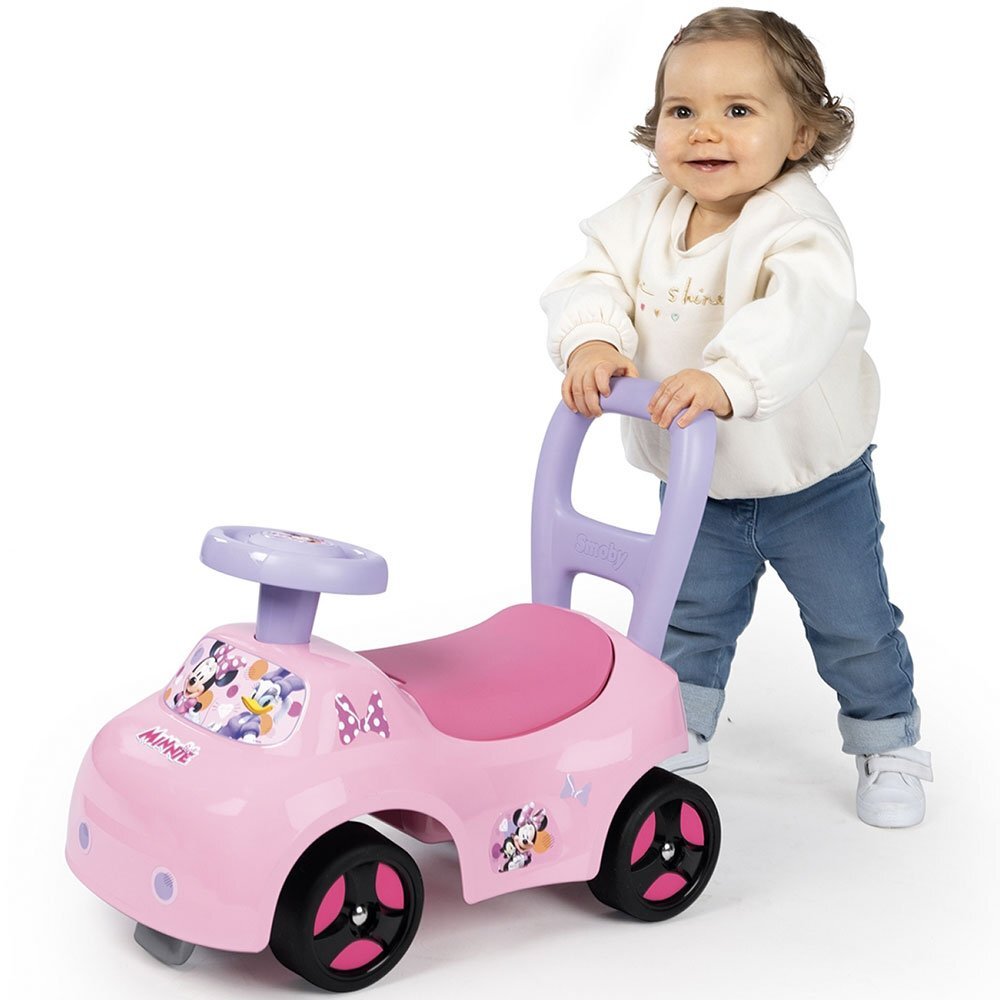 SMOBY Masinuta auto Minnie cu spatiu pentru depozitare claxon greutate admisa 50 kg