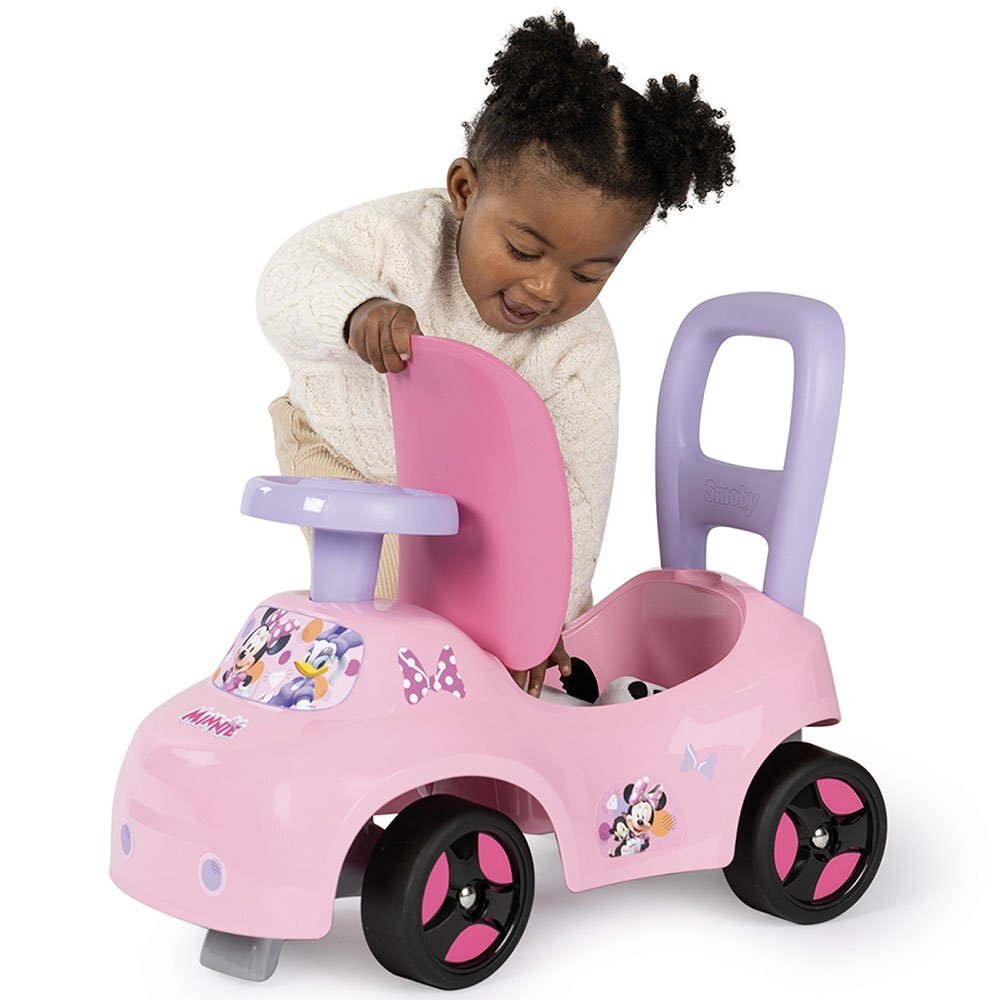 SMOBY Masinuta auto Minnie cu spatiu pentru depozitare claxon greutate admisa 50 kg