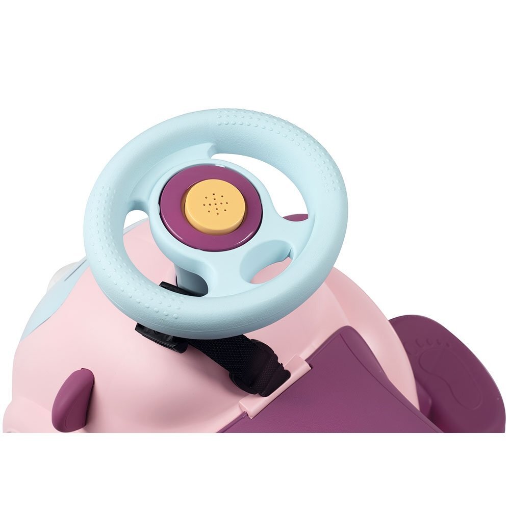 SMOBY Masinuta copii de impins Maestro pink recomandata copiilor de la 6 pana la 36 luni protectie impotriva rasturnarii roti silentioase compartiment pentru depozitare jucarii