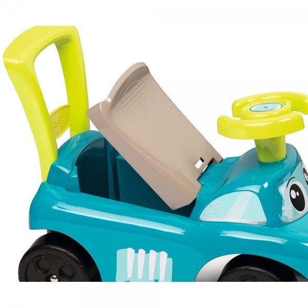 SMOBY Masinuta copii Ride-On Auto blue de la 10 luni cu roti din plastic spumat si spatiu depozitare sub scaun