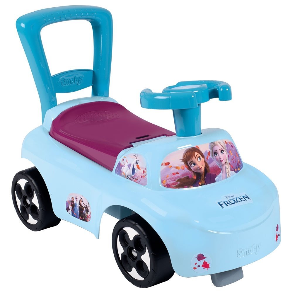SMOBY Masinuta copii Ride-On Frozen recomandata pentru copii cu varsta cuprinsa intre 10 si 36 luni spatar cu functie de impingere spatiu depozitare sub scaun