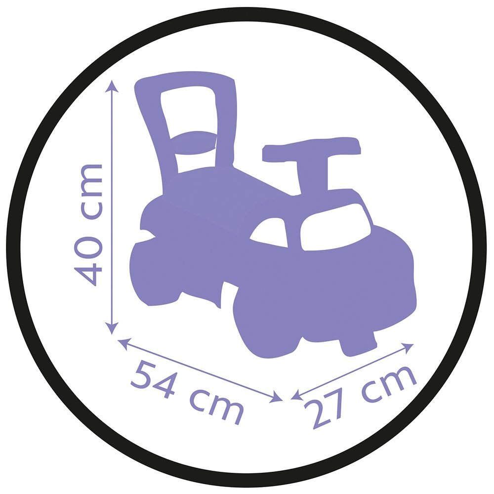 SMOBY Masinuta copii Ride-On Minnie pink recomandata pentru copii cu varsta cuprinsa intre 10 si 36 luni spatar cu functie de impingere spatiu depozitare sub scaun