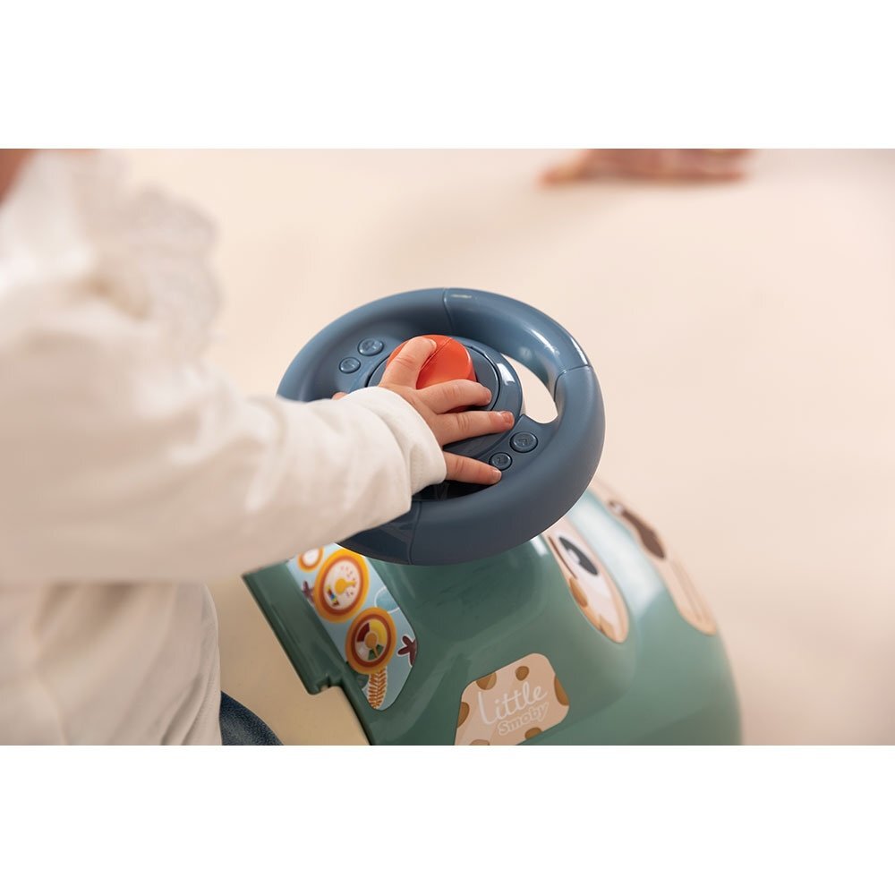 SMOBY Masinuta pentru copii fara pedale Auto verde de la 10 luni spatar cu posibilitatea de impingere spatiu de depozitare scaun ergonomic