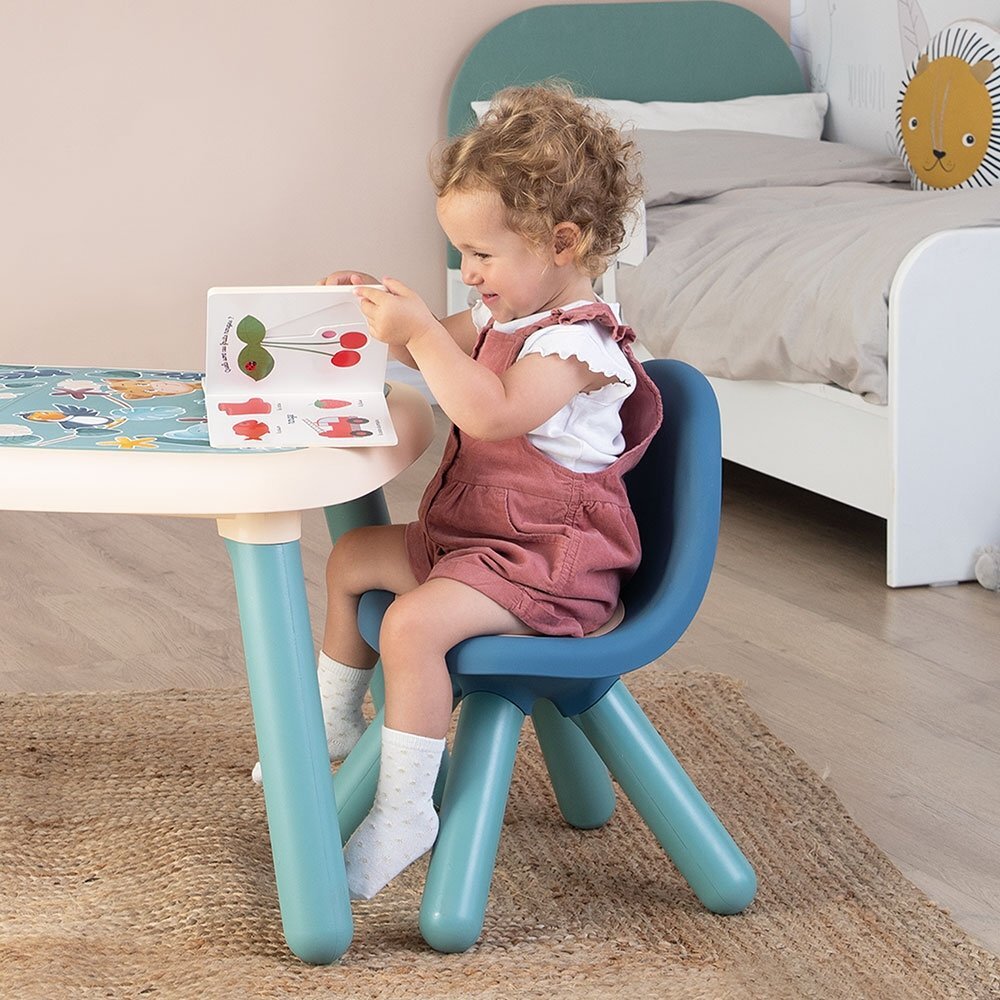 SMOBY Scaunel cu spatar pentru copii Little albastru
