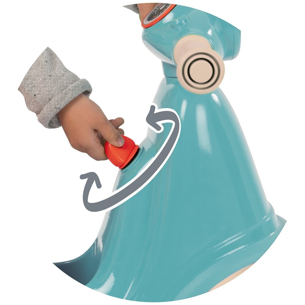 SMOBY Scuter pentru copii fara pedale Scooter Ride-On albastru dotat cu cheie ce imita pornirea reala a scuterului recomandat copiilor incepand de la 15 ani spatiu de depozitare sub sezut