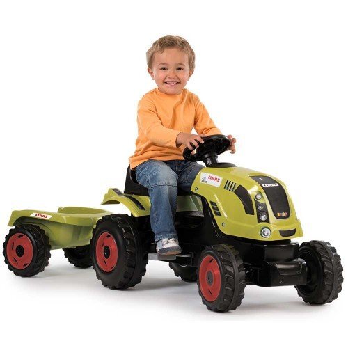 SMOBY Tractor cu pedale si remorca Claas Farmer XL