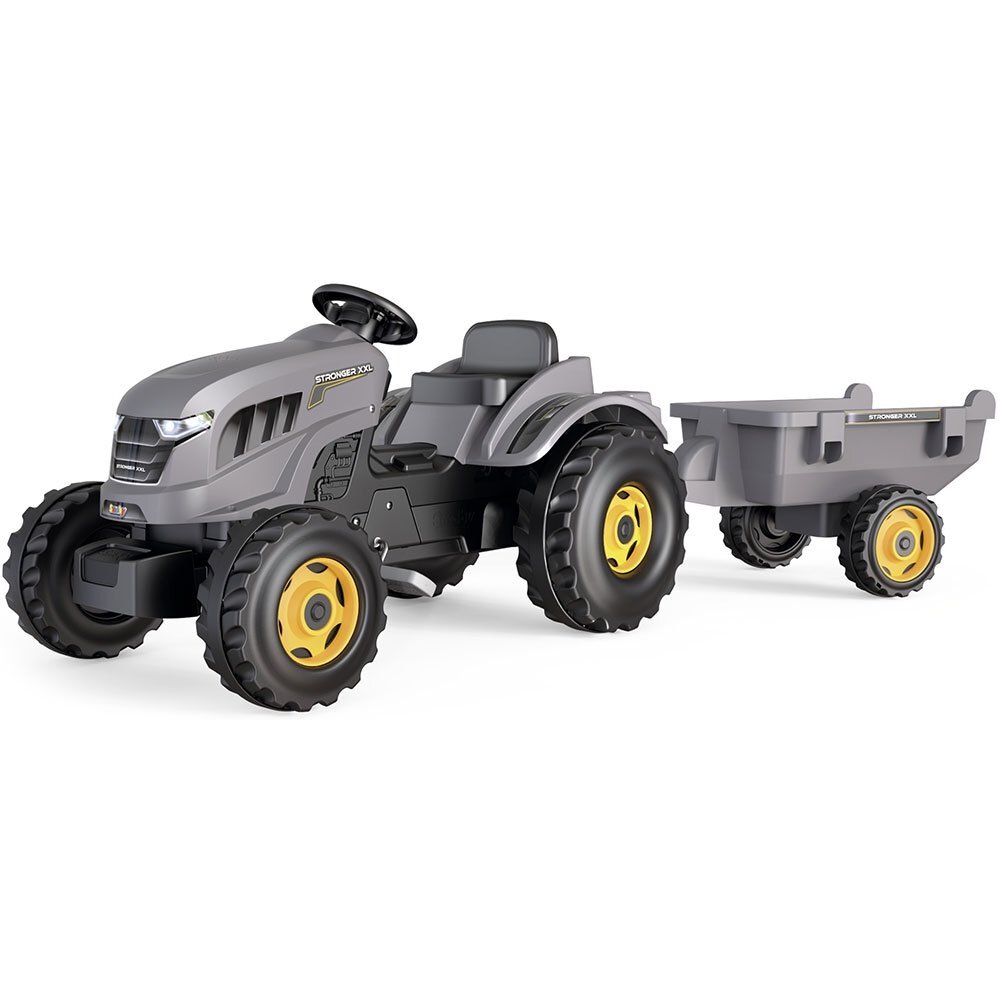 SMOBY Tractor cu pedale si remorca Stronger XXL gri