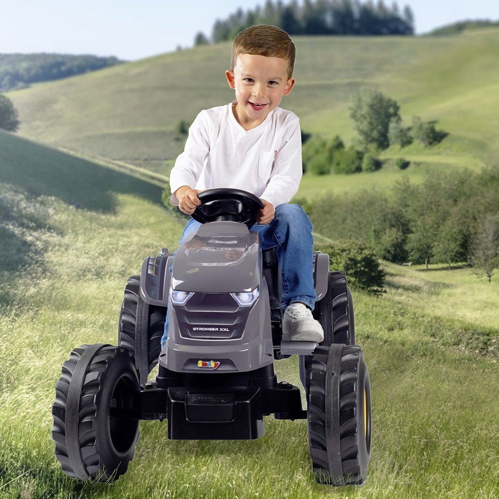 SMOBY Tractor cu pedale si remorca Stronger XXL gri