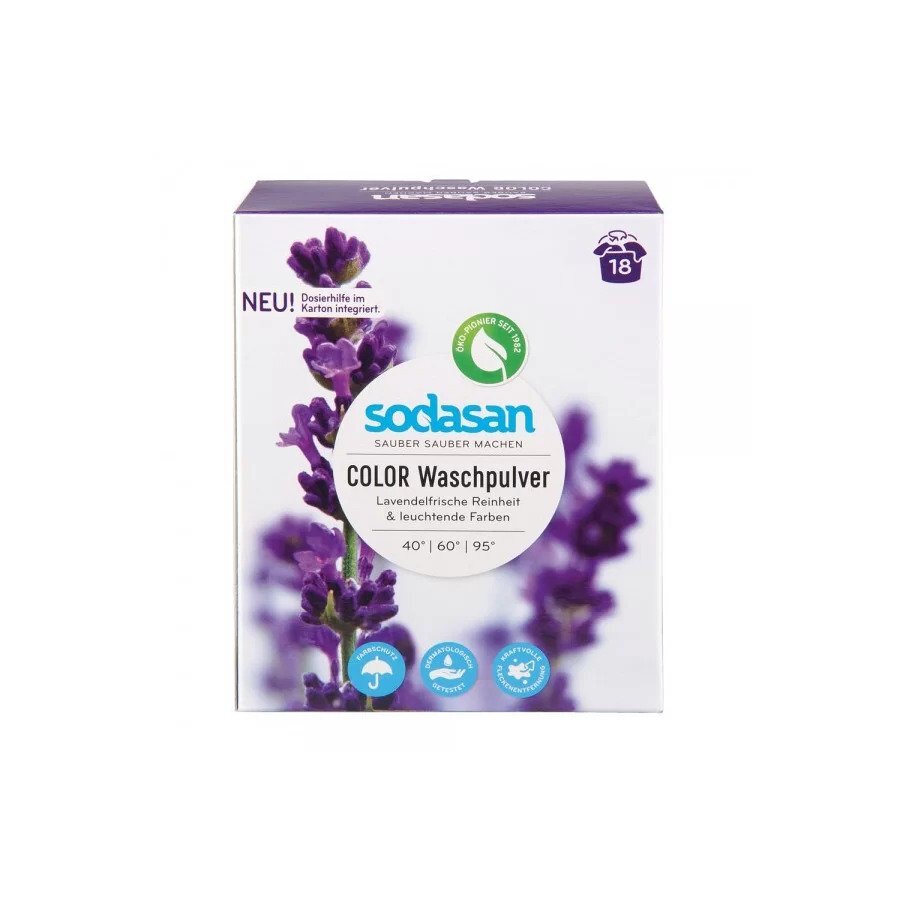 SODASAN Detergent praf bio de rufe colorate cu lavanda 1010 kg