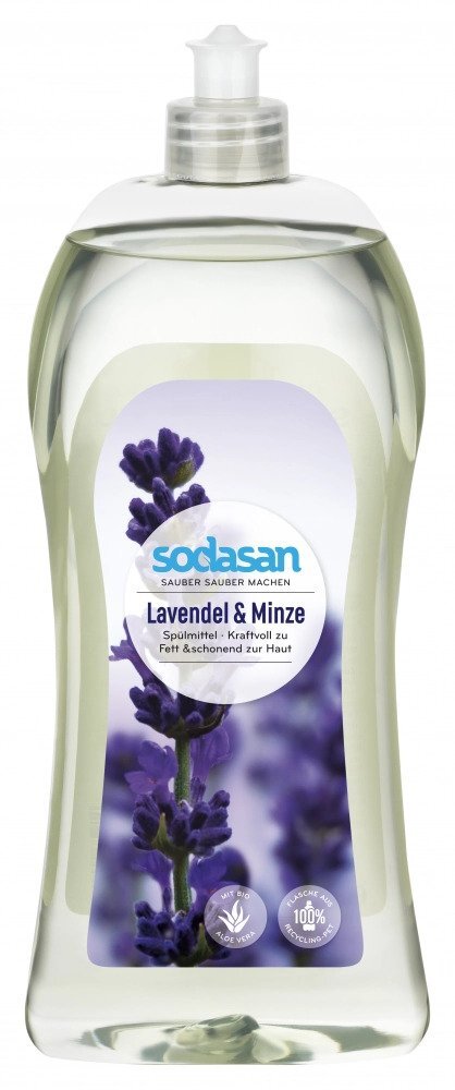 SODASAN Detergent vase lichid bio lavanda si menta 1L