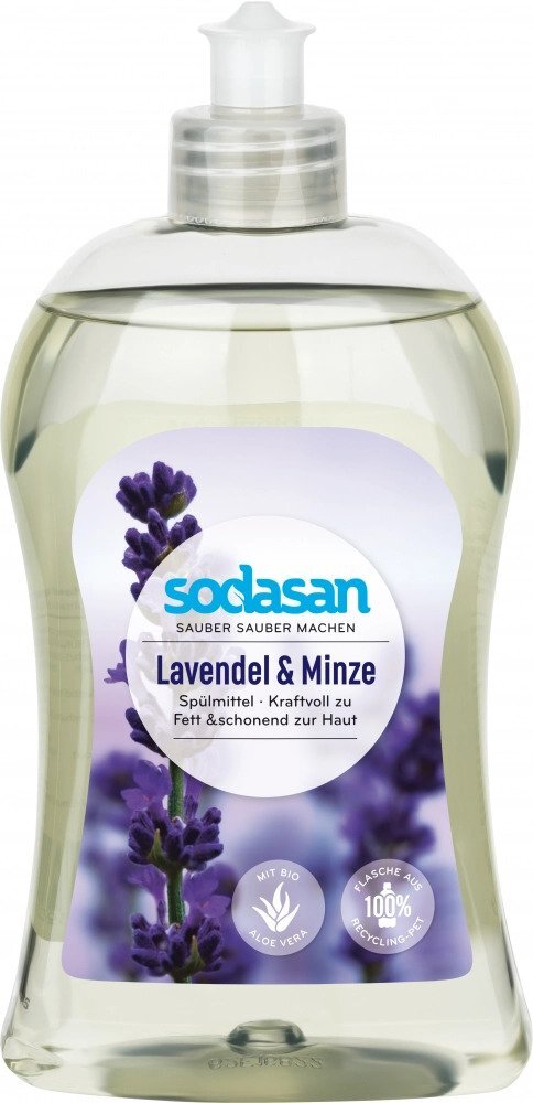 SODASAN Detergent vase lichid bio lavanda si menta 500 ml