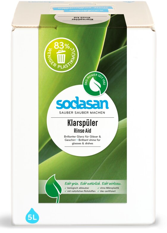 SODASAN Solutie de clatire pentru masina de spalat vase ecologica 5l