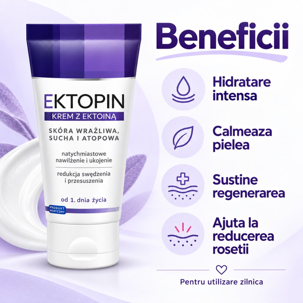 Solinea Crema Ektopin cu ectoina pentru piele sensibila uscata si atopica hidratare si calmare 50 ml