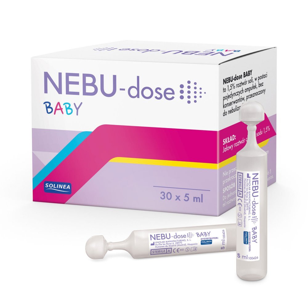 Solinea Solutie salina NEBU-dose Baby concentratie 1.5 30 monodoze x 5 ml pentru bebelusi si copii