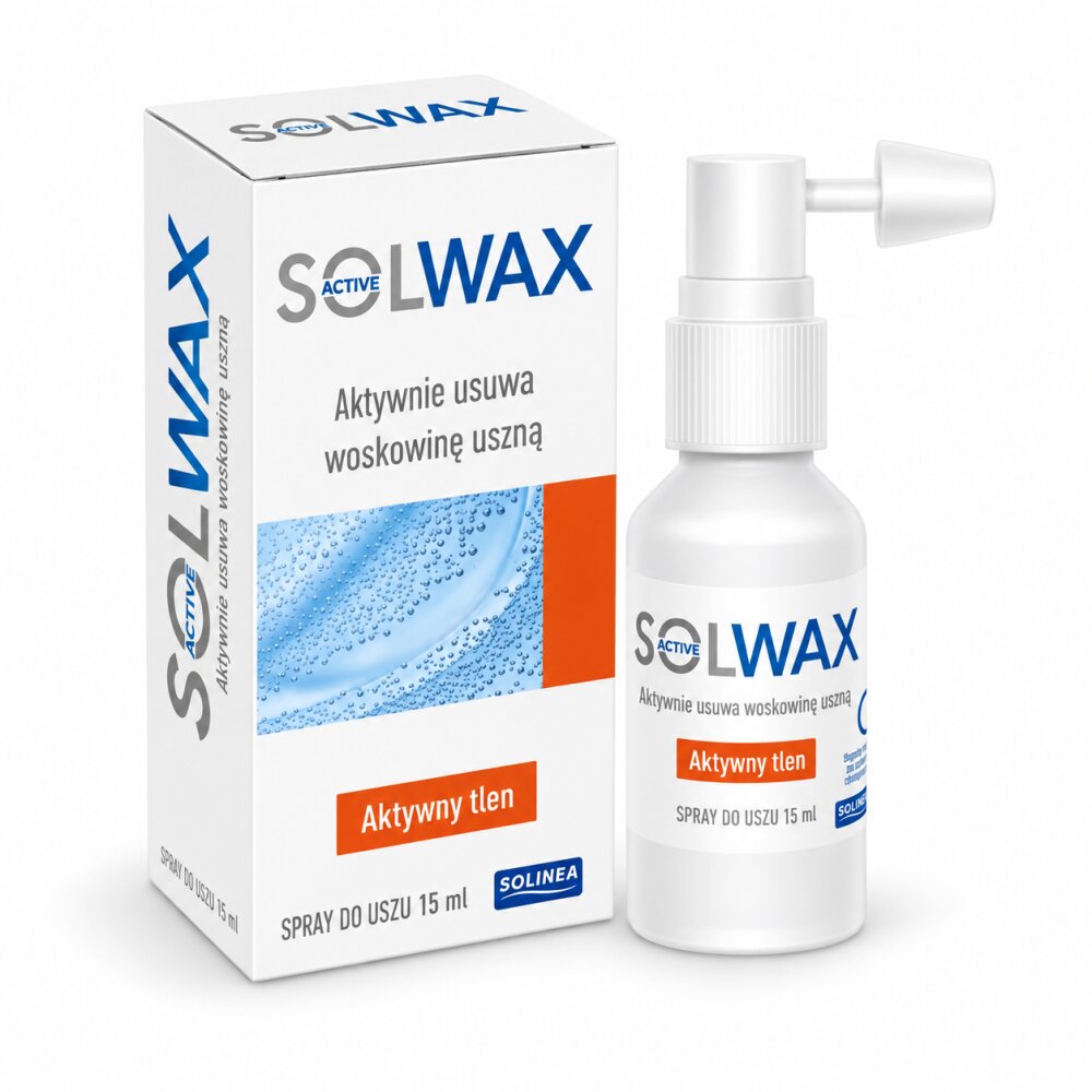 Solinea Spray auricular Solwax Active pentru indepartarea cerumenului si igiena urechii 15 ml