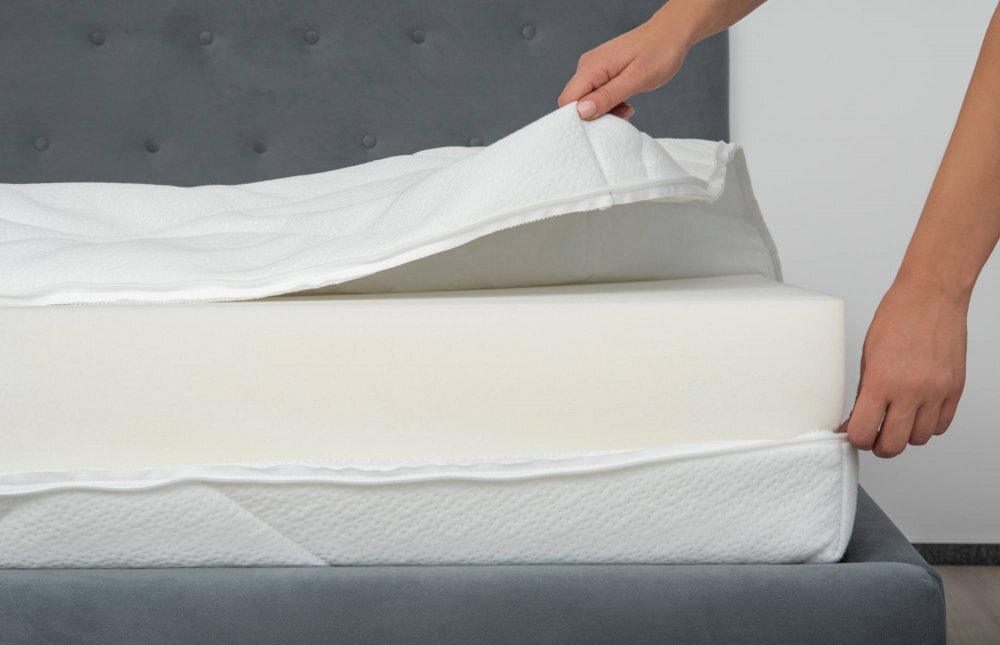 Somnart Husa pentru saltea Ultrasleep matlasata cu fermoar alb 4 laturi 160 x 200 x 18 cm