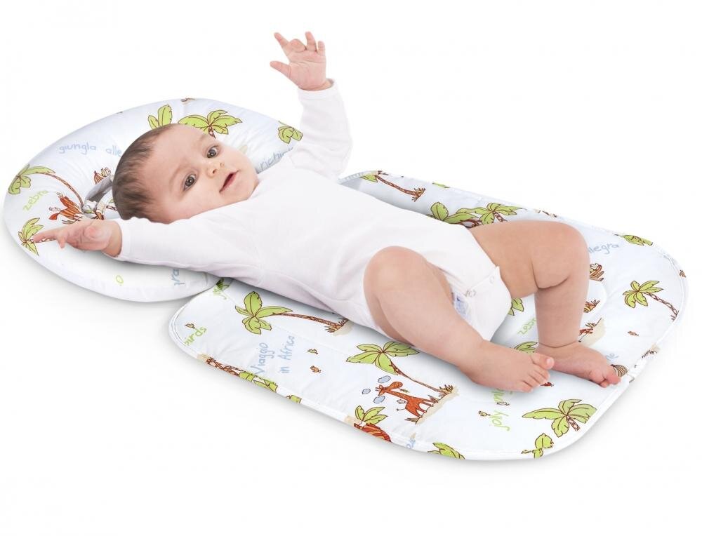Somnart Paturica impermeabila cu tetiera detasabila model Jungle