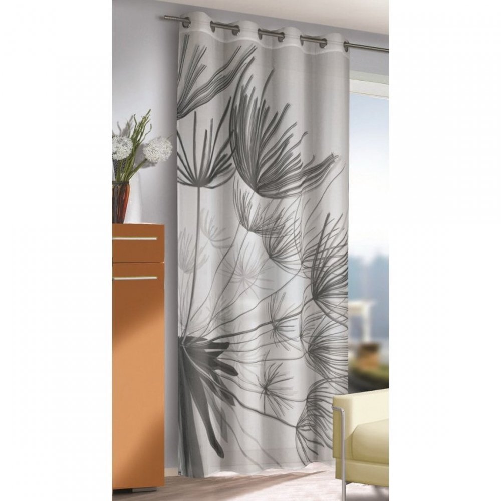 Somnart Perdea cu inele Harco Alb Gri L135 x H245 cm