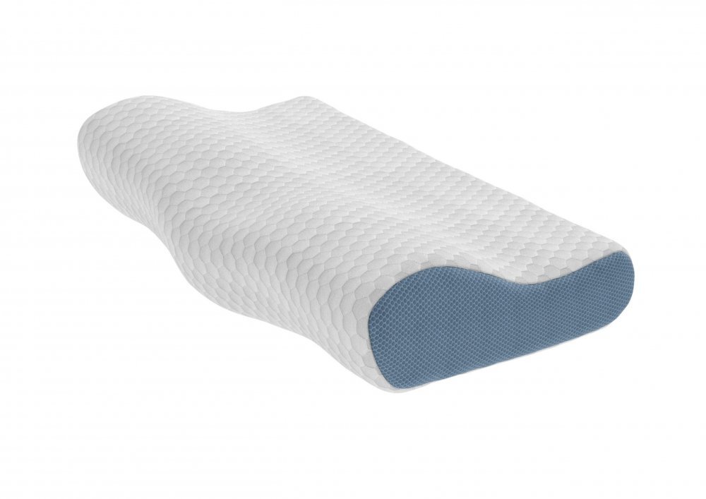 Somnart Perna ergonomica Memory Somnia 3D Air Mesh cu sustinere pentru gat si cap 30 x 50 cm