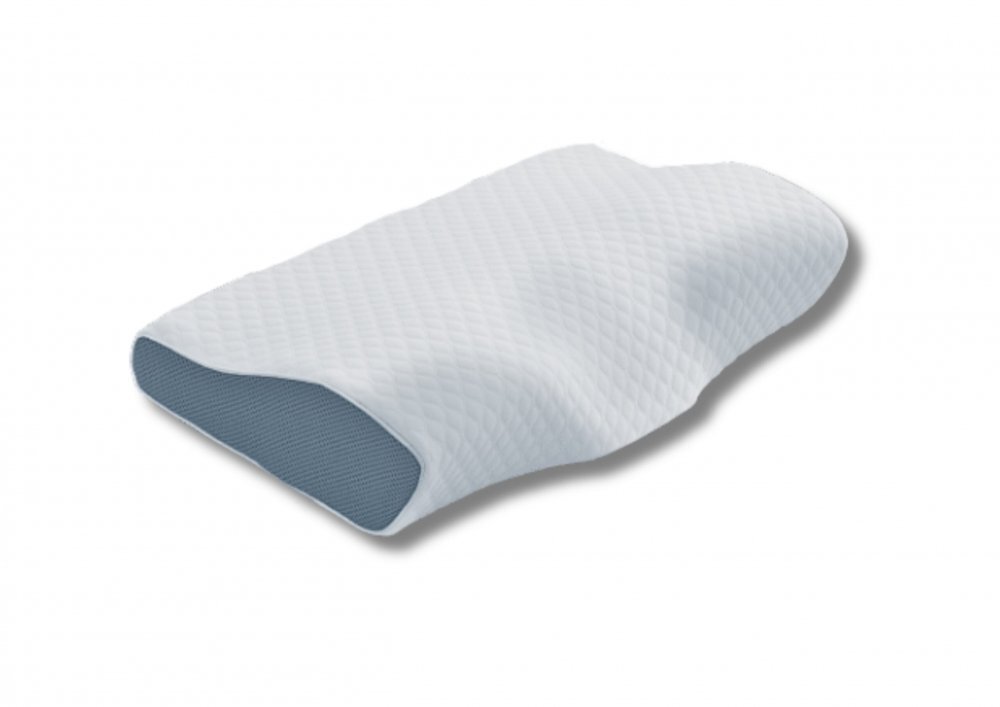 Somnart Perna ergonomica Memory Somnia 3D Air Mesh cu sustinere pentru gat si cap 30 x 50 cm