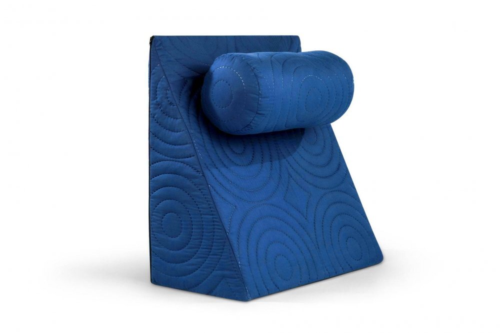 Somnart Perna Relax TV ortopedica pentru citit antireflux cu husa detasabila rezistenta la spalari multiple albastru 60 x 68 x 30 cm