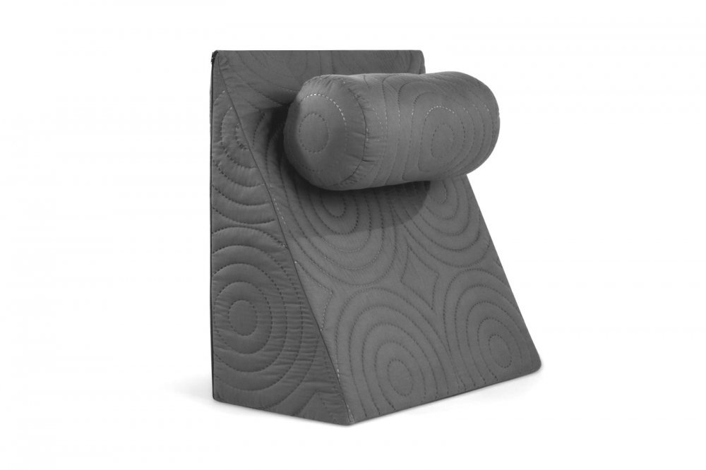 Somnart Perna Relax TV ortopedica pentru citit antireflux cu husa detasabila rezistenta la spalari multiple gri 60 x 68 x 30 cm