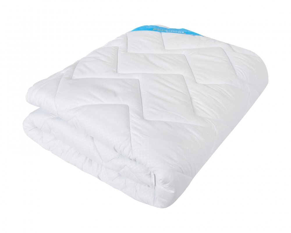 Somnart Pilota de iarna antiacarieni Somnomed din microfibra alba 140 x 200 cm 400 gsm