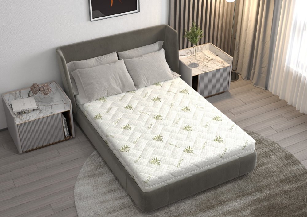 Somnart Saltea anatomica cu spuma poliuretanica Fermimax Aloe Vera 180x200x15 cm