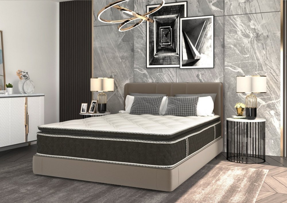 Somnart Saltea cu arcuri si memorie Somnexpert top confort 140x200x30 cu topper integrat