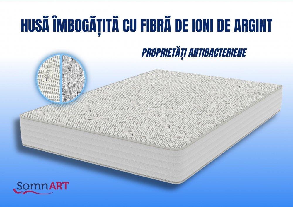 Somnart Saltea cu arcuri Silver Protect 4 hotel 180x200x25 cm ortopedica