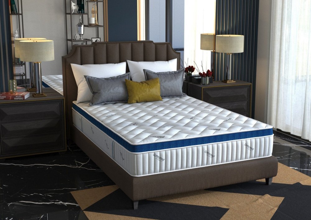 Somnart Saltea cu arcuri Somnomed Complete Care 4Family 140 x 200 x 26 cm din spuma cu memorie si husa detasabila
