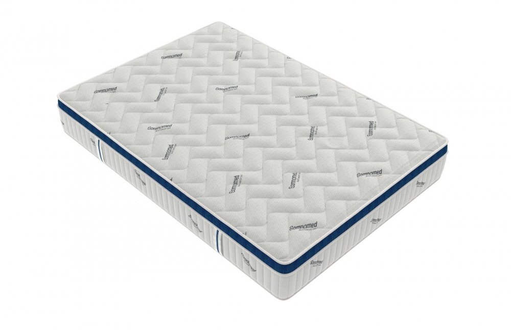 Somnart Saltea cu arcuri Somnomed Complete Care 4Family 140 x 200 x 26 cm din spuma cu memorie si husa detasabila