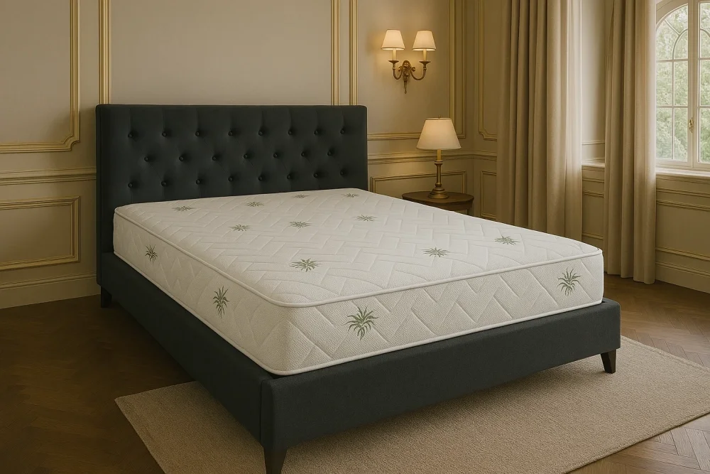 Somnart Saltea cu memorie Aloe Vera husa cu Aloe Vera 160 x 190 x 20 cm fermitate medie