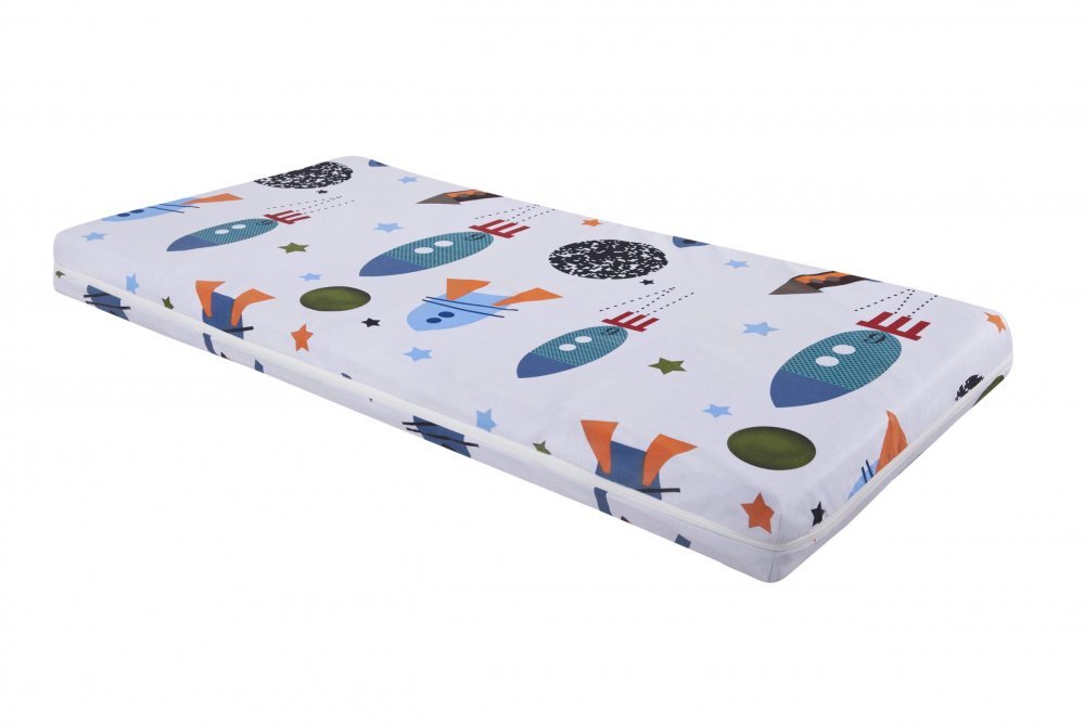 Somnart Saltea cu memorie Memory 70x140x10 cm husa impermeabila model Rachete