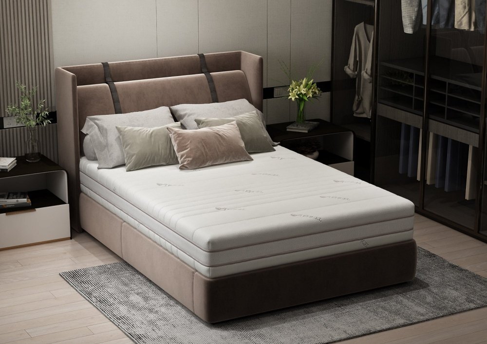 Somnart Saltea cu memorie Memory Tencel 90x200x26 cm 7 zone cu aerisiere 3D Airmesh