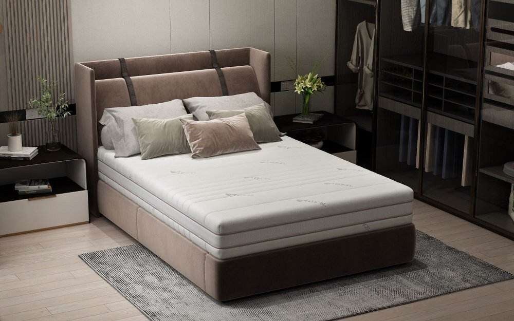 Somnart Saltea cu memorie Memory Tencel 90x200x26 cm 7 zone cu aerisiere 3D Airmesh