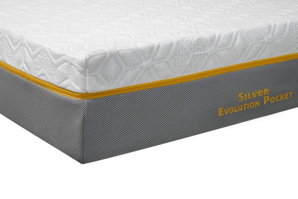 Somnart Saltea cu memorie si arcuri individuale Somnexpert Silver Evolution Pocket Spring 120 x 200 x 24 cm cu husa detasabila