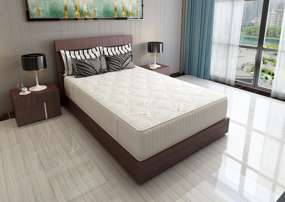 Somnart Saltea cu memorie si arcuri Silver Evolution Pocket Spring 200 x 200 x 30 cm cu husa tricot silver