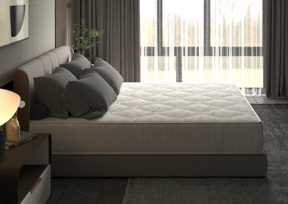 Somnart Saltea cu memorie Silver Relax 140 x 200 x 24 cm cu husa tricot silver