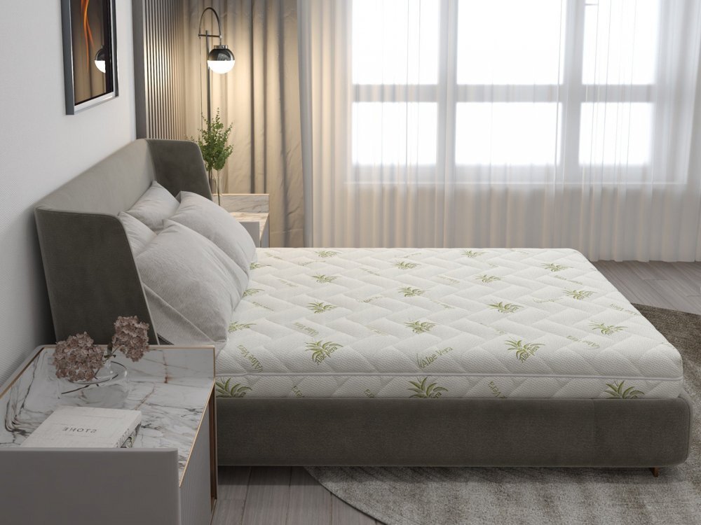 Somnart Saltea din spuma poliuretanica Confort 4Family Aloe Vera 160 x 200 x 14 cm cu husa detasabila