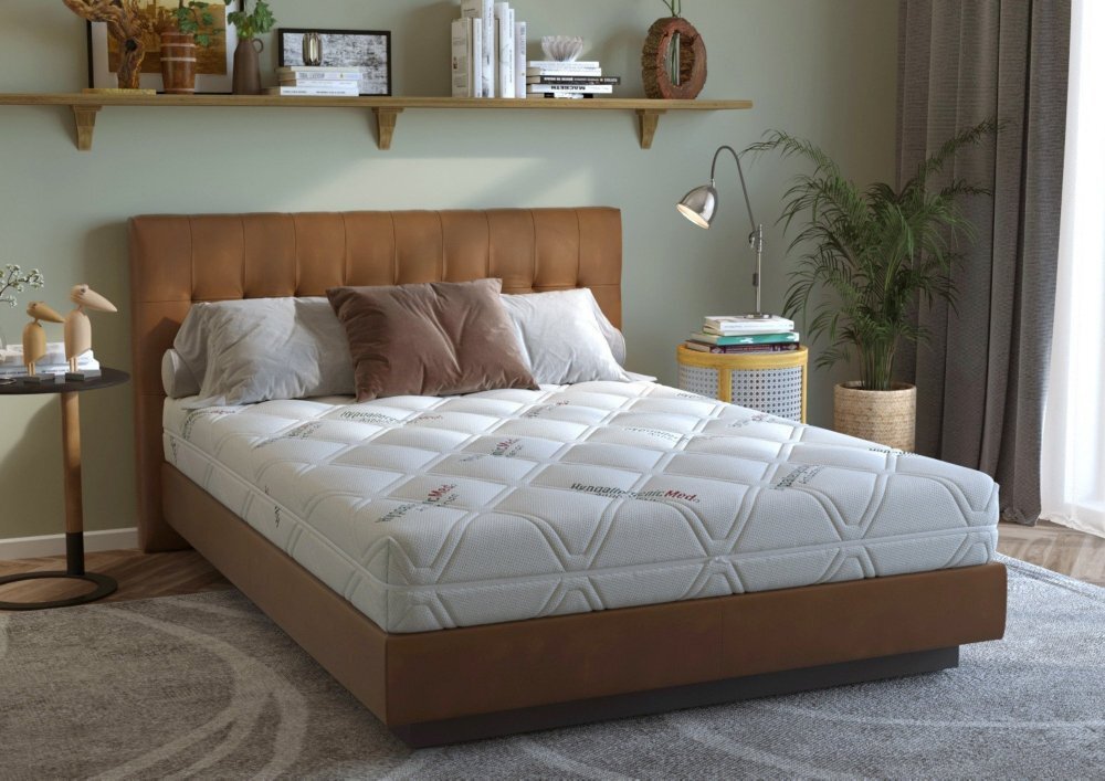 Somnart Saltea din spuma poliuretanica HypoallergenicMed Antibacteria 180 x 200 x 18 cm cu husa detasabila