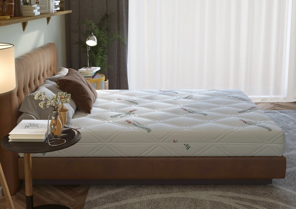 Somnart Saltea din spuma poliuretanica HypoallergenicMed Antibacteria 90 x 200 x 18 cm cu husa detasabila